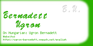 bernadett ugron business card